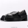 6930e68b6e68136f4d9b2b51 Chanel Business Women's Leather Shoes High Heels Chunky Square Heel Thick Sole Elevating Shoes Trendy Casual Sneakers Classic All-Season Style