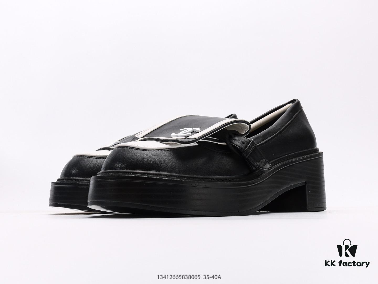 6930e68b6e68136f4d9b2b51 Chanel Business Women's Leather Shoes High Heels Chunky Square Heel Thick Sole Elevating Shoes Trendy Casual Sneakers Classic All-Season Style