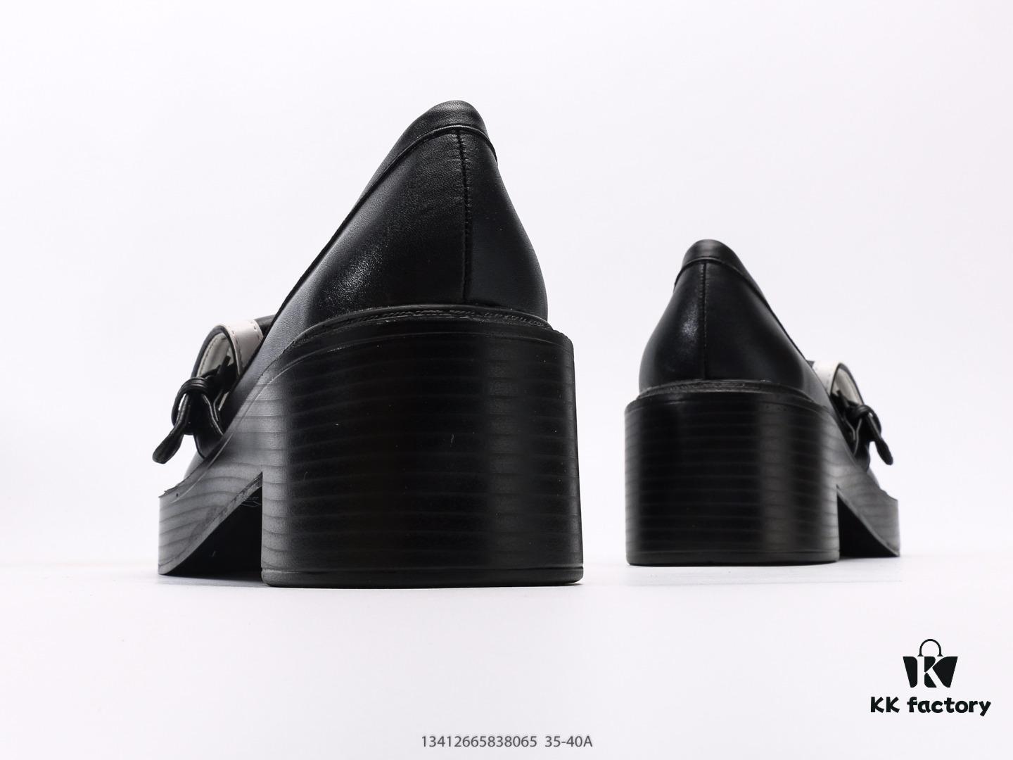 6930e68d6e68136f4d9b2b53 Chanel Business Women's Leather Shoes High Heels Chunky Square Heel Thick Sole Elevating Shoes Trendy Casual Sneakers Classic All-Season Style