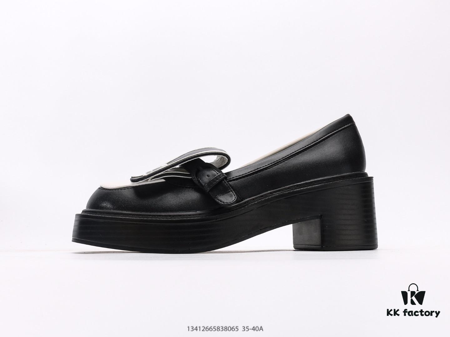 6930e6976e68136f4d9b2b65 Chanel Business Women's Leather Shoes High Heels Chunky Square Heel Thick Sole Elevating Shoes Trendy Casual Sneakers Classic All-Season Style