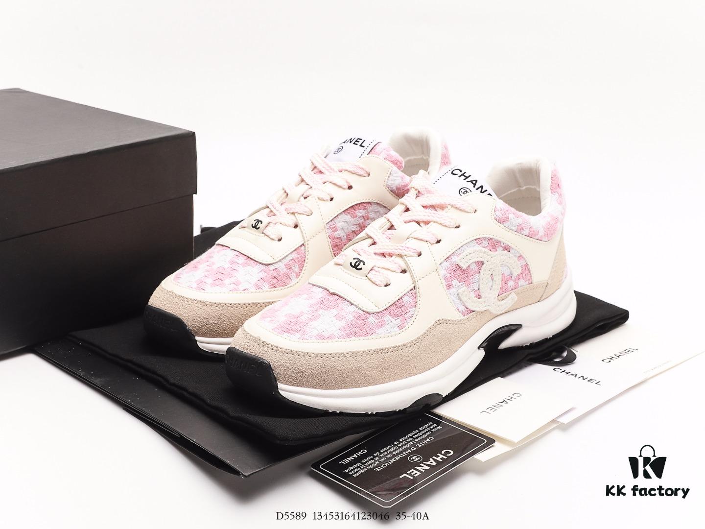 6930e6fc6e68136f4d9b2c0c Chanel 2023 Logo Sneakers, Kruus Lightweight Retro Dad Shoes, Futuristic Metallic Style, Original Mold Design with Enhanced Texture and Refined Silhouette