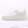 ThomWills Men's Genuine Leather White Shoes, Hidden Height Increasing Thick Sole Casual Skate Shoes (Model: G931), Same Style as Lei's
