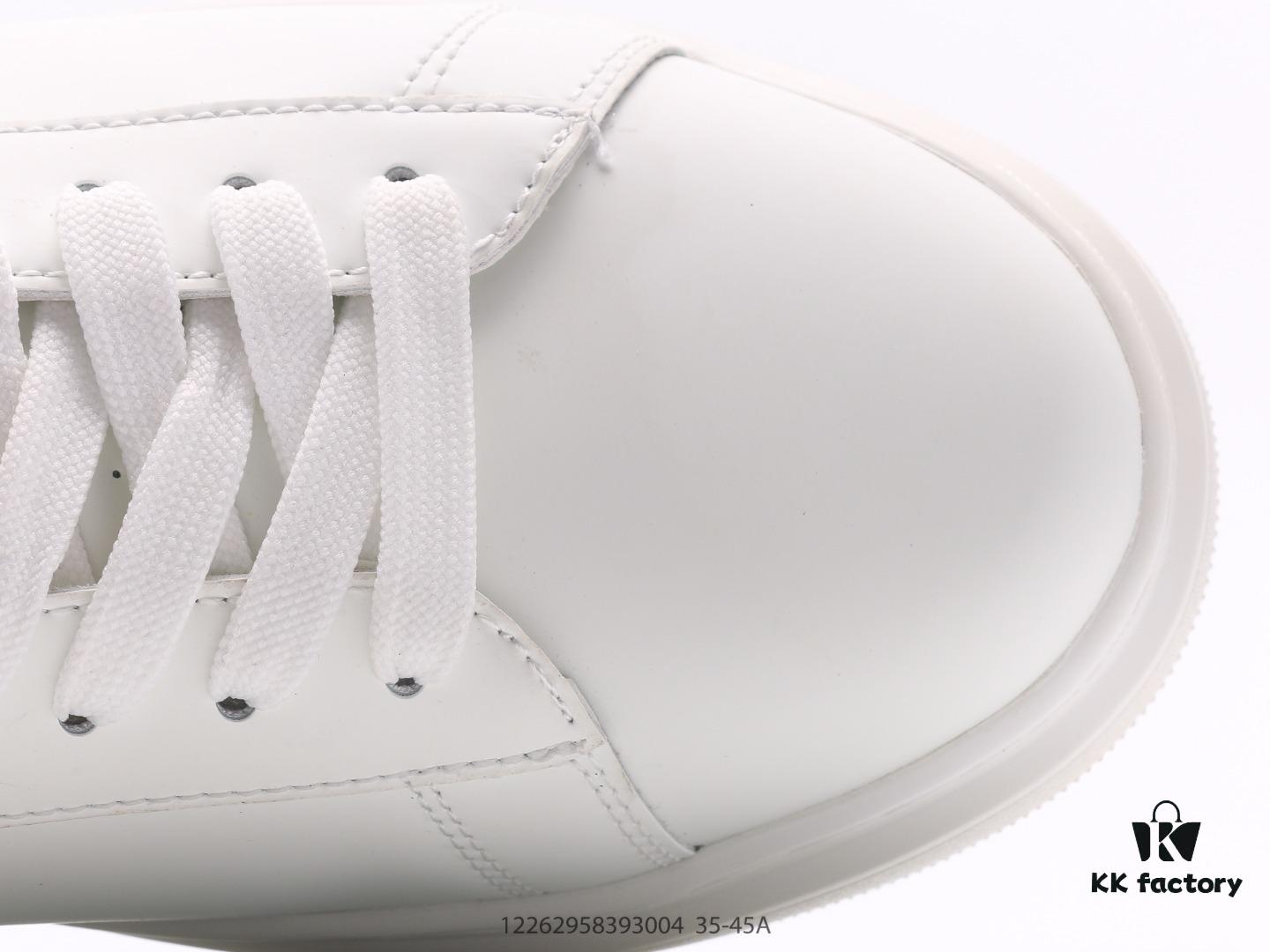 ThomWills Men's Genuine Leather White Shoes, Hidden Height Increasing Thick Sole Casual Skate Shoes (Model: G931), Same Style as Lei's