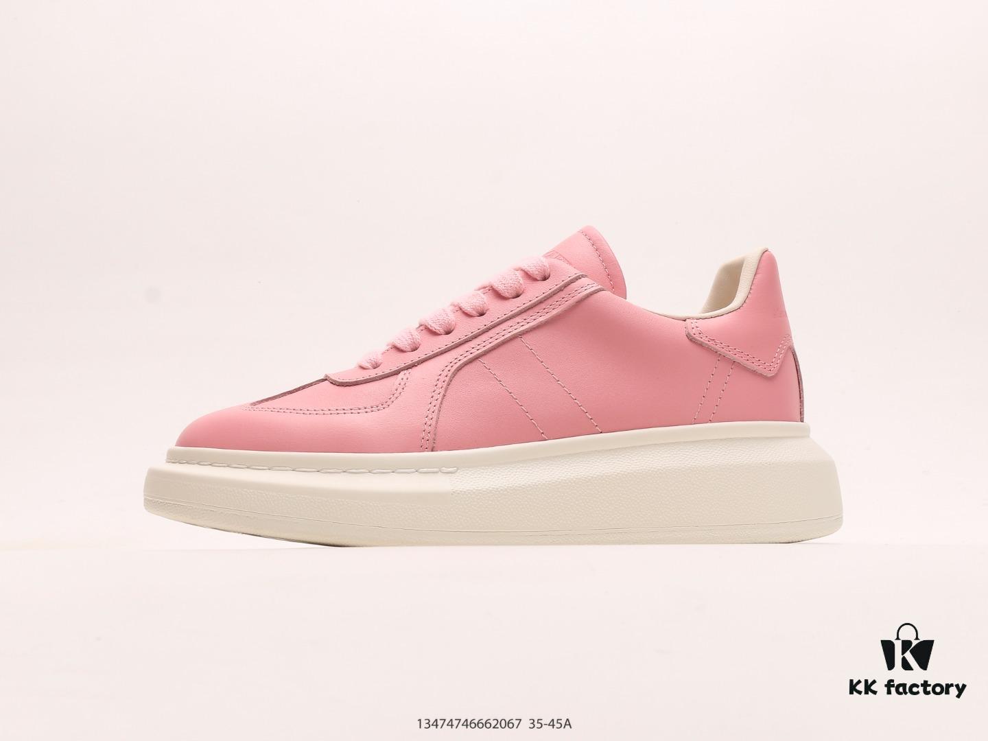 6930e7086e68136f4d9b2c1e Alexander McQueen Platform Sneakers, Thick Sole White Shoes with 4.5cm Height Increase, Cushioned Insole, Excellent Rebound, Durable and Comfortable