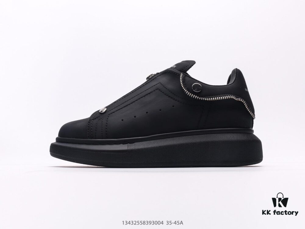 Alexander McQueen Italian Luxury Brand Sole Leather Sneakers Low-top Fashion Thick-soled Casual White Shoes