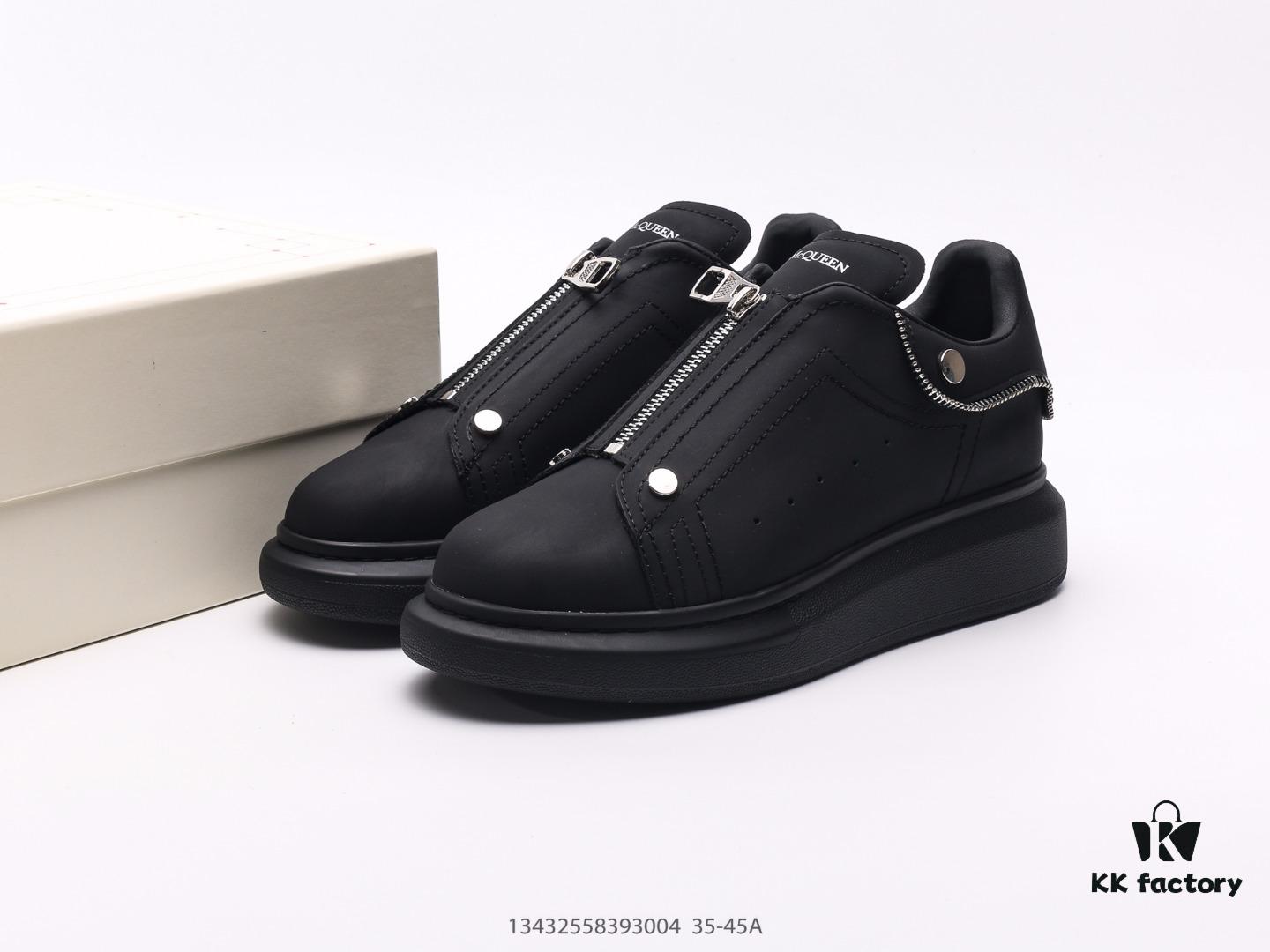 6930e7126e68136f4d9b2c30 Alexander McQueen Italian Luxury Brand Sole Leather Sneakers Low-top Fashion Thick-soled Casual White Shoes