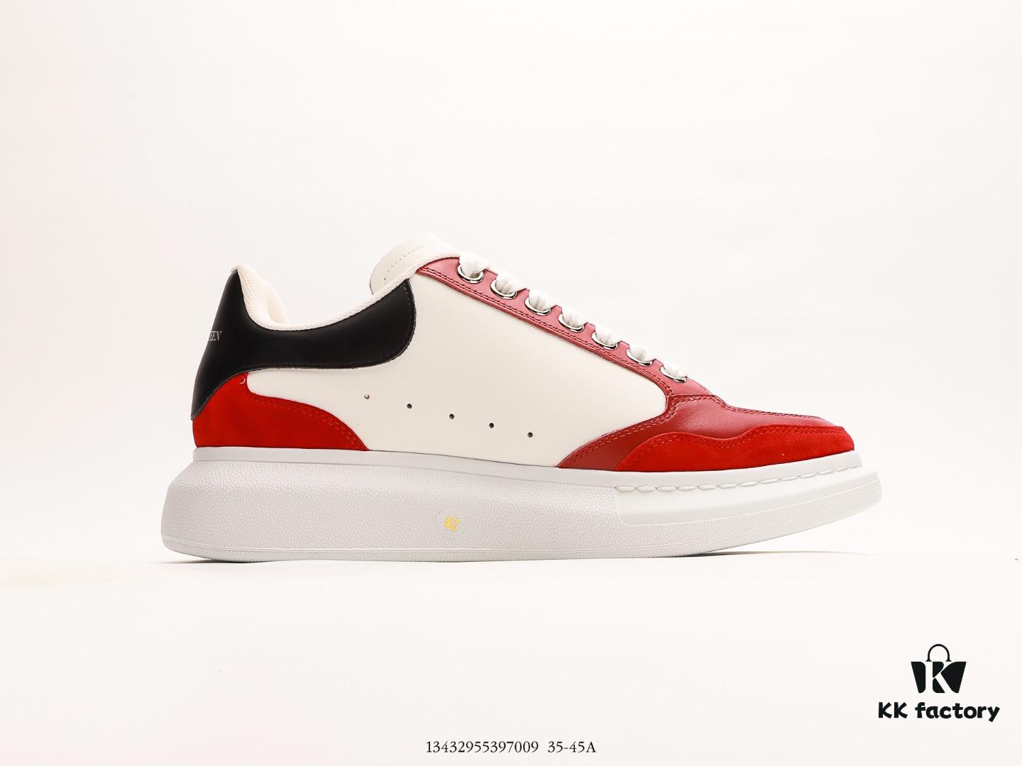 6930e73d6e68136f4d9b2c6d Alexander McQueen Oversized Sneakers, Low-top Fashion Thick-soled Casual White Leather Sneakers