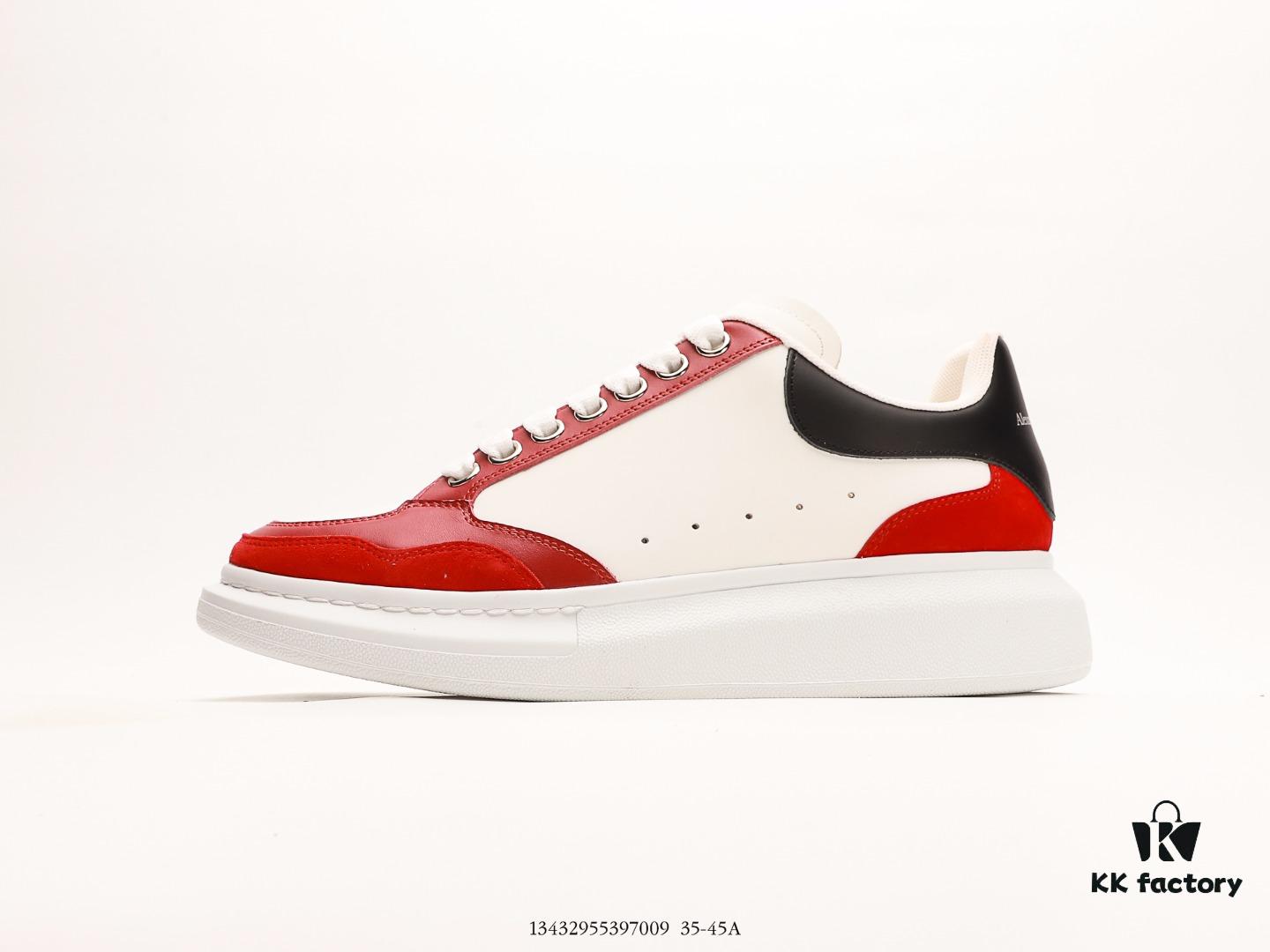 6930e73d6e68136f4d9b2c6f Alexander McQueen Oversized Sneakers, Low-top Fashion Thick-soled Casual White Leather Sneakers
