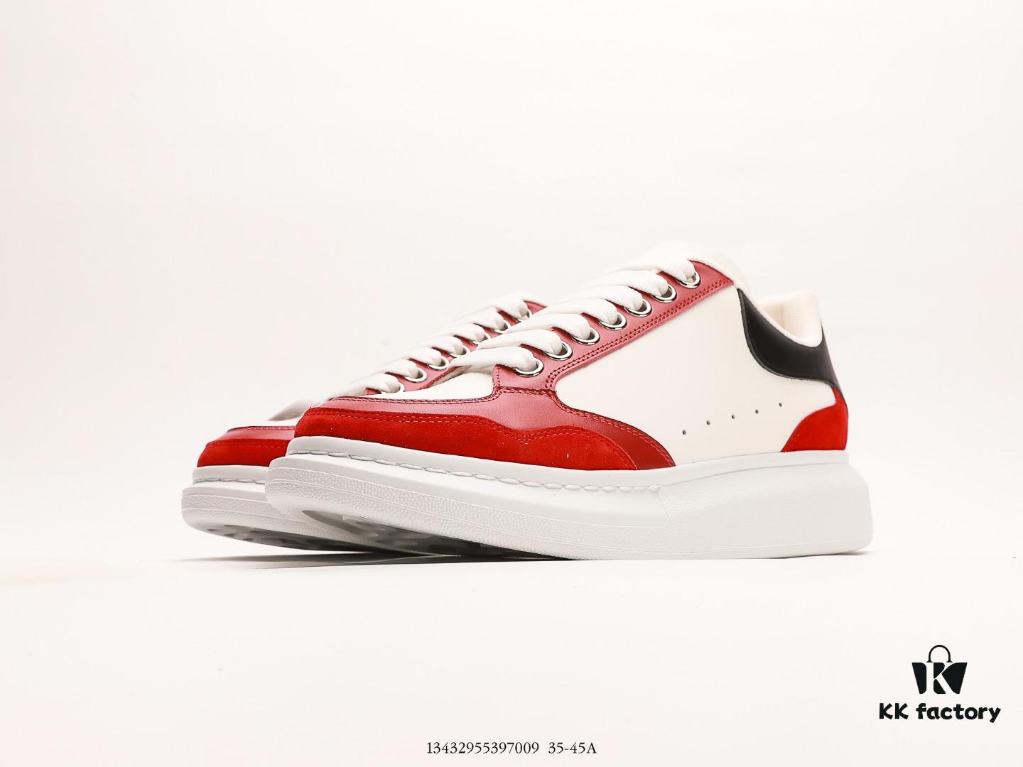 6930e73e6e68136f4d9b2c71 Alexander McQueen Oversized Sneakers, Low-top Fashion Thick-soled Casual White Leather Sneakers