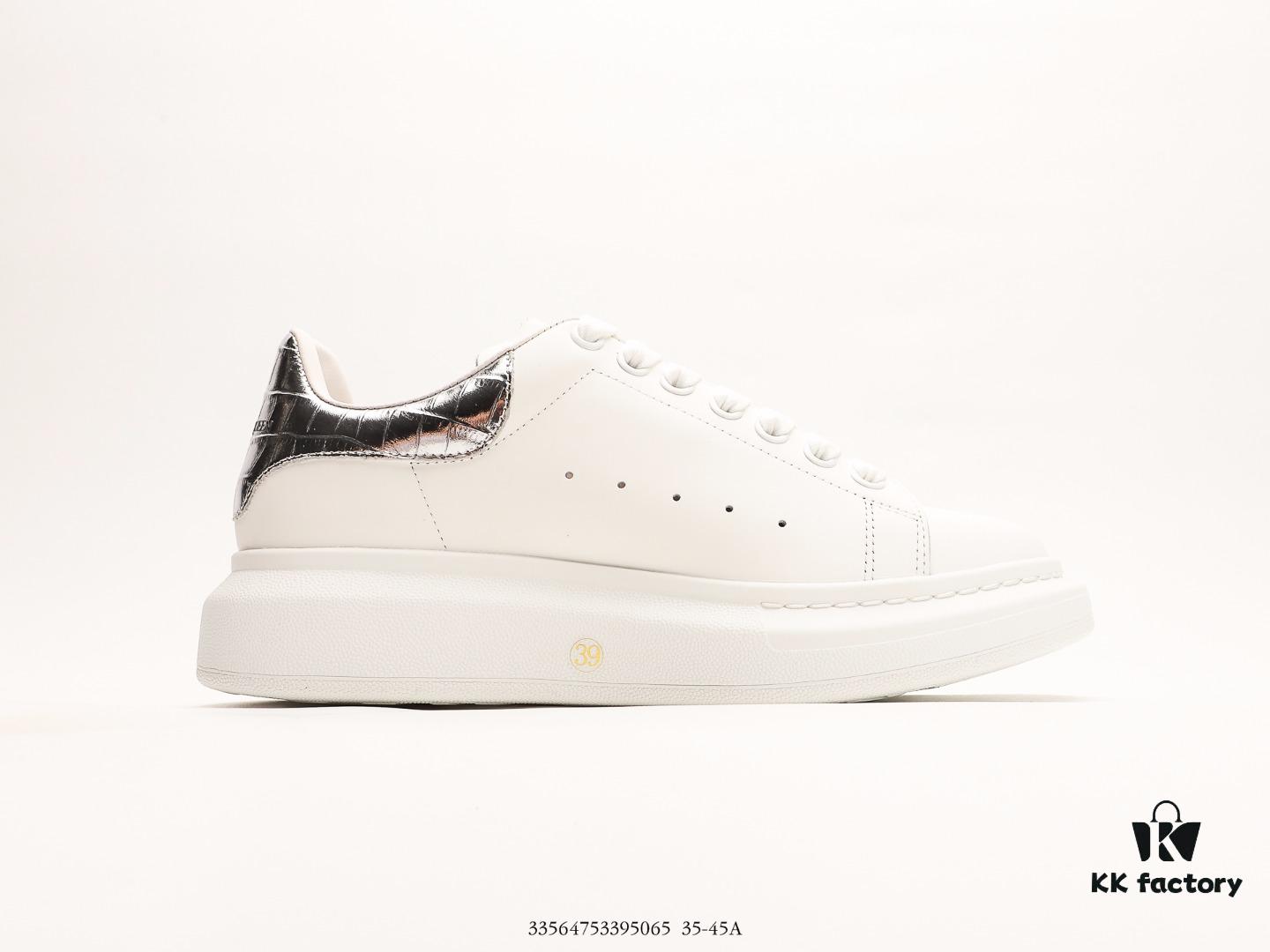 6930e7426e68136f4d9b2c74 Alexander McQueen Sole Leather Sneakers, Low-Top Fashion Thick-Soled Casual White Shoes
