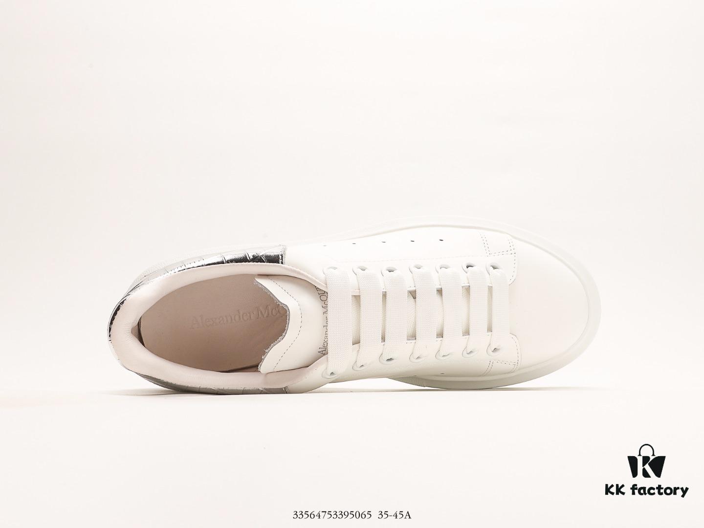 6930e7426e68136f4d9b2c76 Alexander McQueen Sole Leather Sneakers, Low-Top Fashion Thick-Soled Casual White Shoes