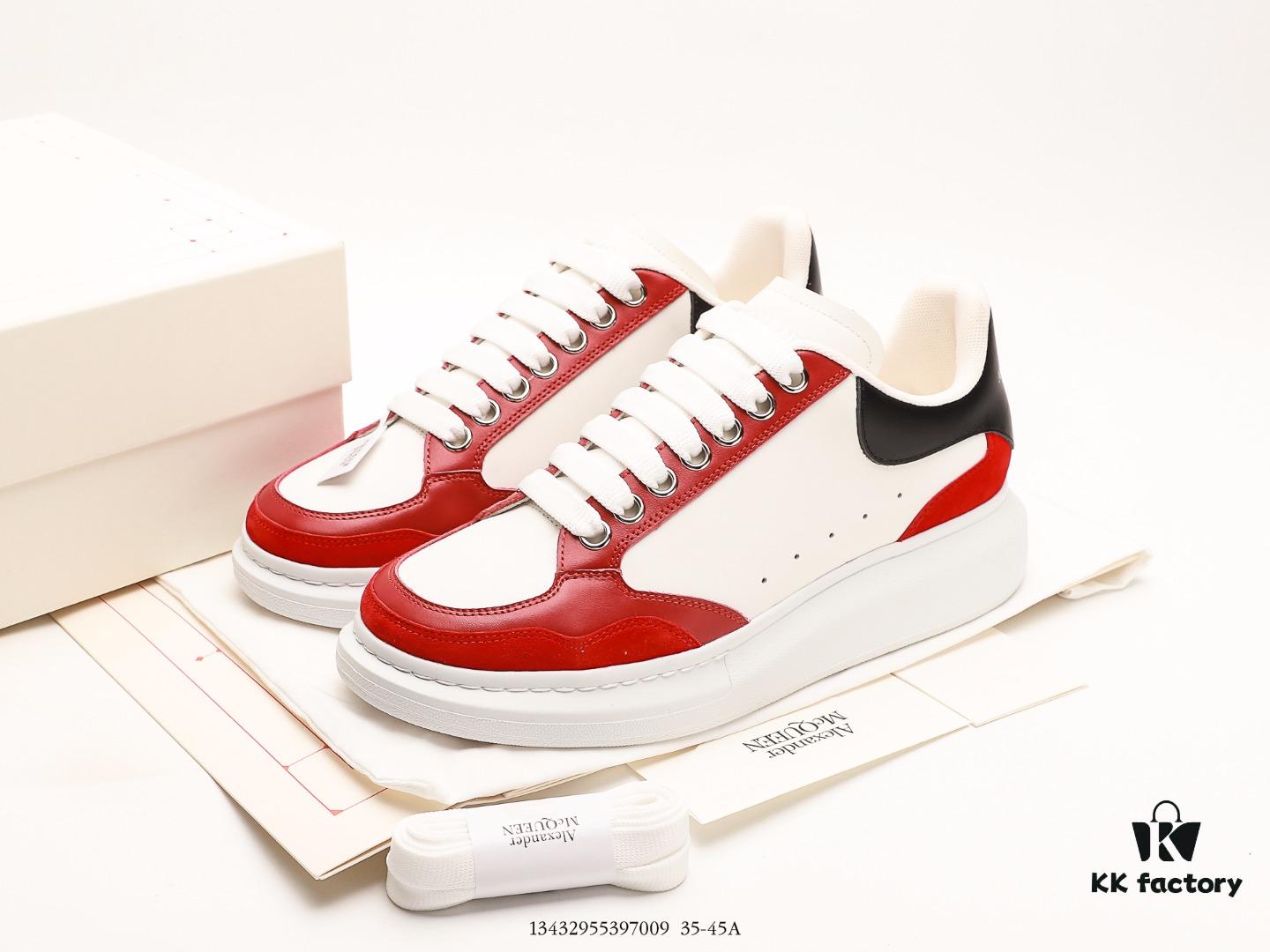 6930e7426e68136f4d9b2c77 Alexander McQueen Oversized Sneakers, Low-top Fashion Thick-soled Casual White Leather Sneakers