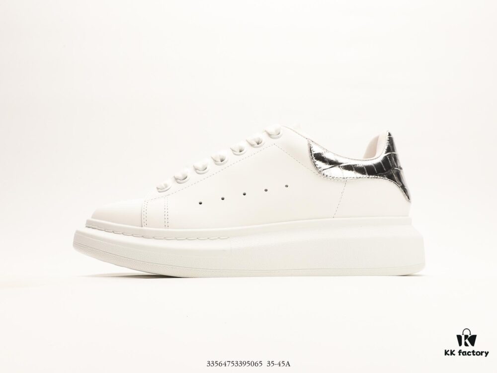 6930e7436e68136f4d9b2c78 Alexander McQueen Sole Leather Sneakers, Low-Top Fashion Thick-Soled Casual White Shoes