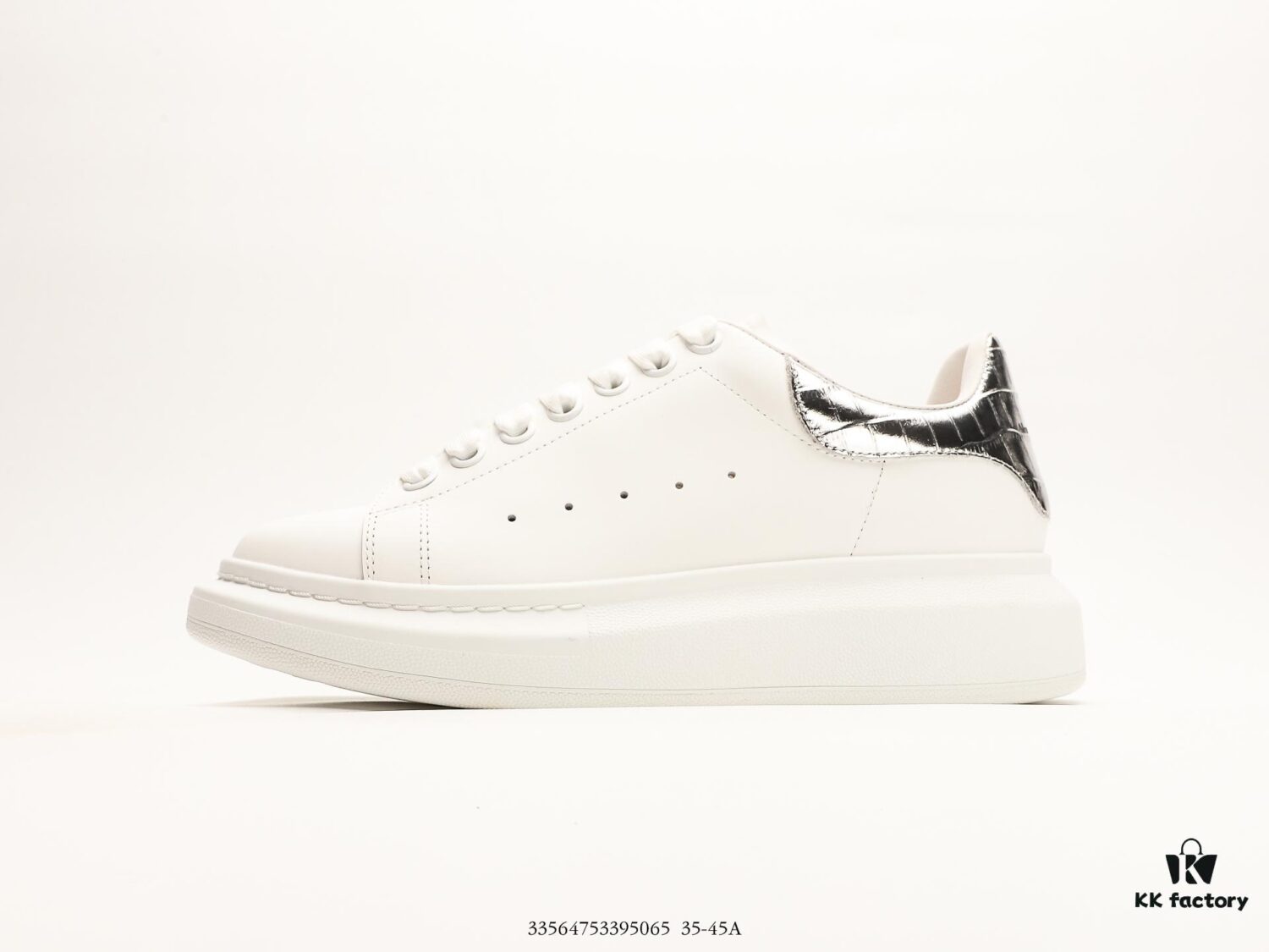 6930e7436e68136f4d9b2c78 Alexander McQueen Sole Leather Sneakers, Low-Top Fashion Thick-Soled Casual White Shoes