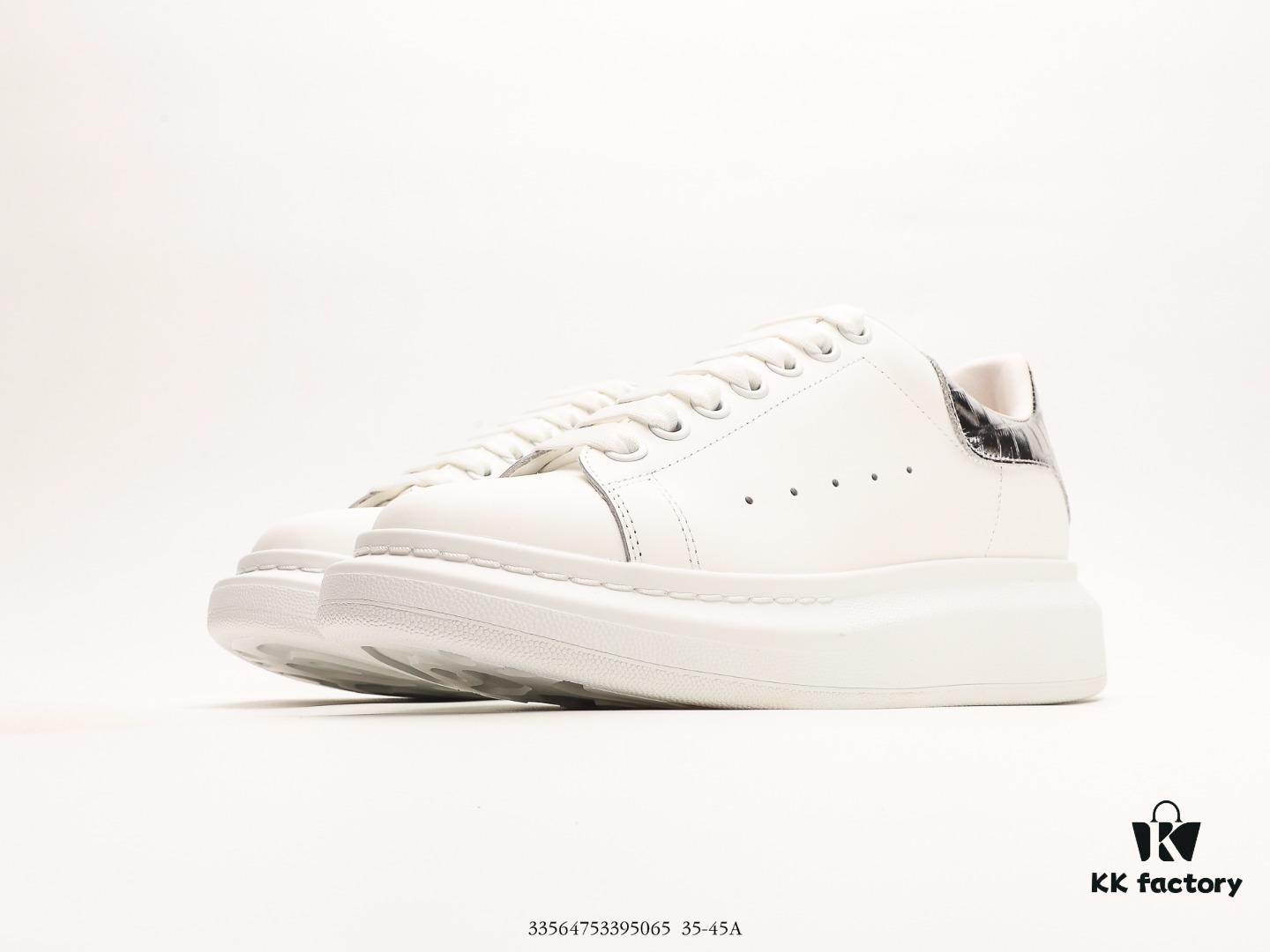 6930e7446e68136f4d9b2c7a Alexander McQueen Sole Leather Sneakers, Low-Top Fashion Thick-Soled Casual White Shoes