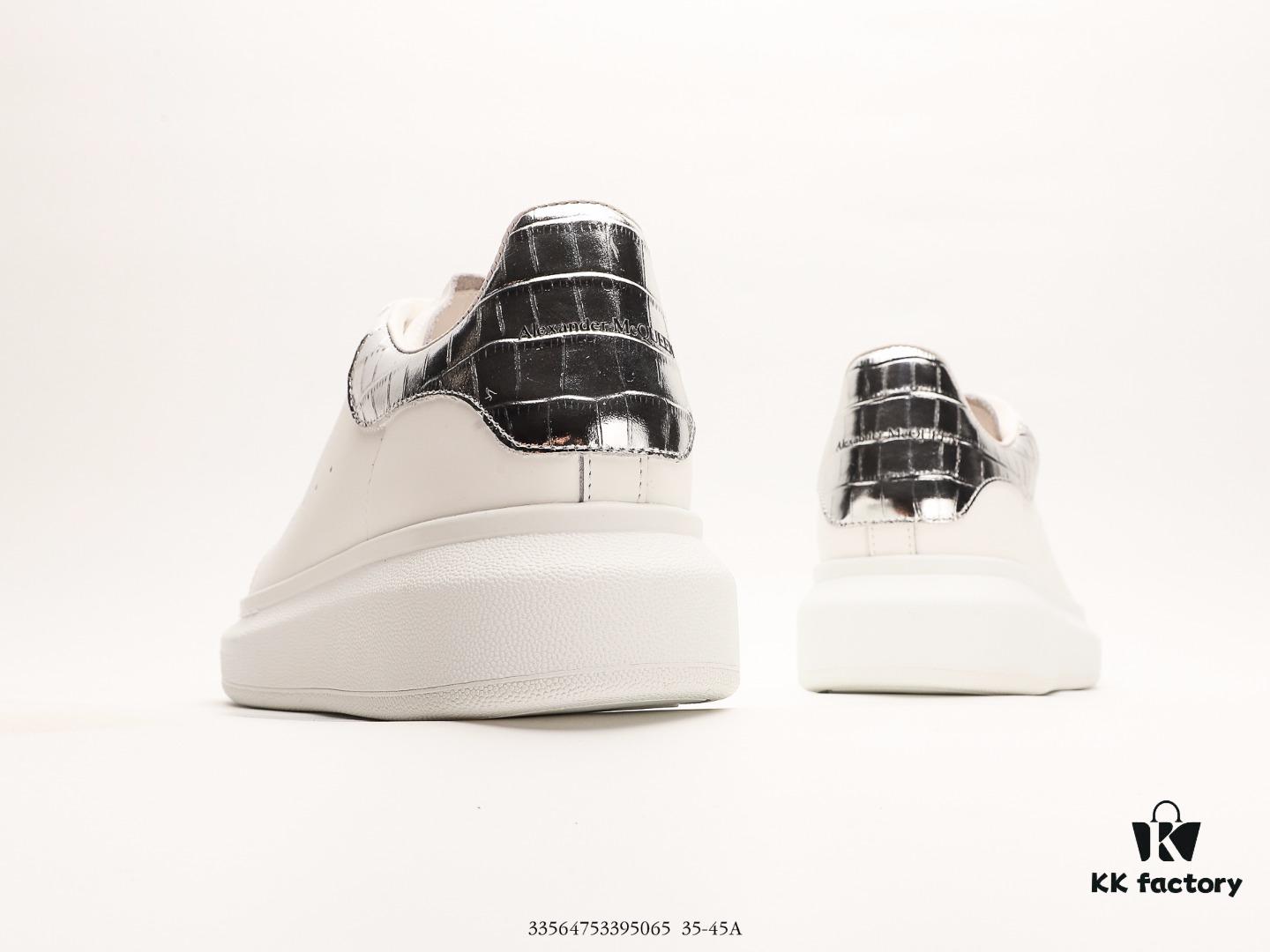 6930e7456e68136f4d9b2c7b Alexander McQueen Sole Leather Sneakers, Low-Top Fashion Thick-Soled Casual White Shoes