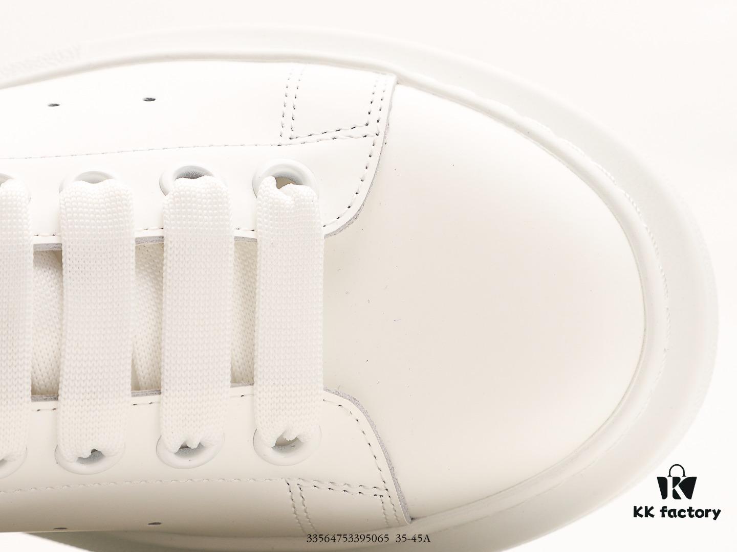 6930e7476e68136f4d9b2c7d Alexander McQueen Sole Leather Sneakers, Low-Top Fashion Thick-Soled Casual White Shoes