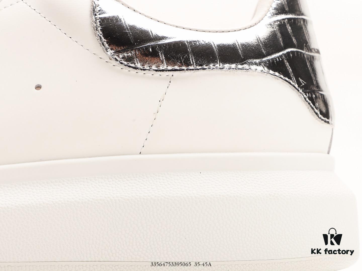 6930e7476e68136f4d9b2c7e Alexander McQueen Sole Leather Sneakers, Low-Top Fashion Thick-Soled Casual White Shoes