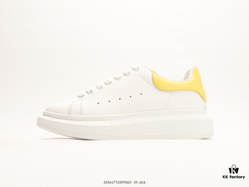 6930e7496e68136f4d9b2c82 Alexander McQueen Sole Leather Sneakers, Low-top Fashion Thick-soled Casual White Sneakers