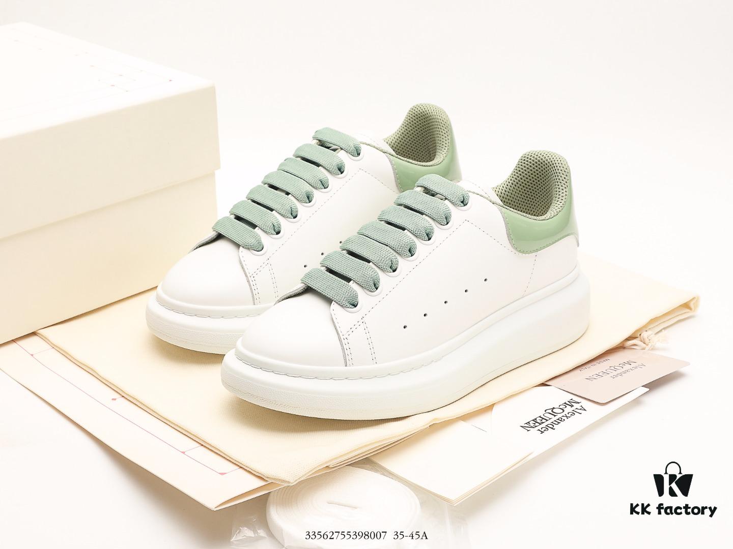 6930e7526e68136f4d9b2c93 Alexander McQueen Sole Leather Sneakers, Low-top Fashion Platform Casual White Sneakers