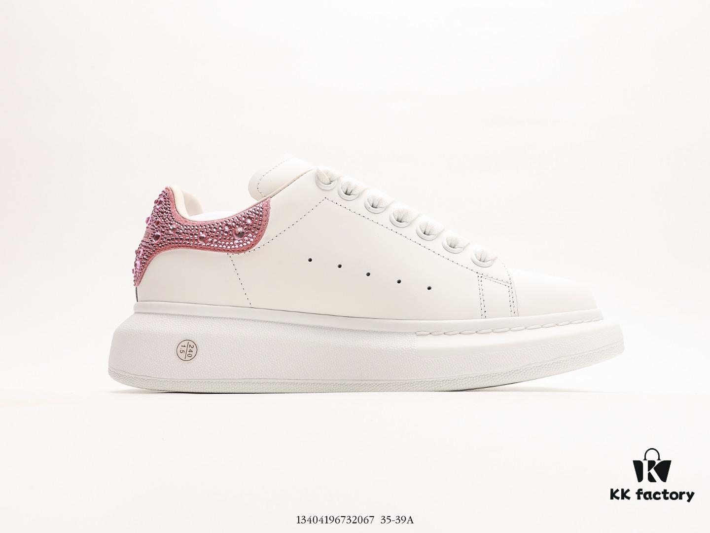 6930e7576e68136f4d9b2c9c Alexander McQueen Italian Luxury Brand Sole Leather Sneakers Low-top Fashion Platform Casual White Shoes
