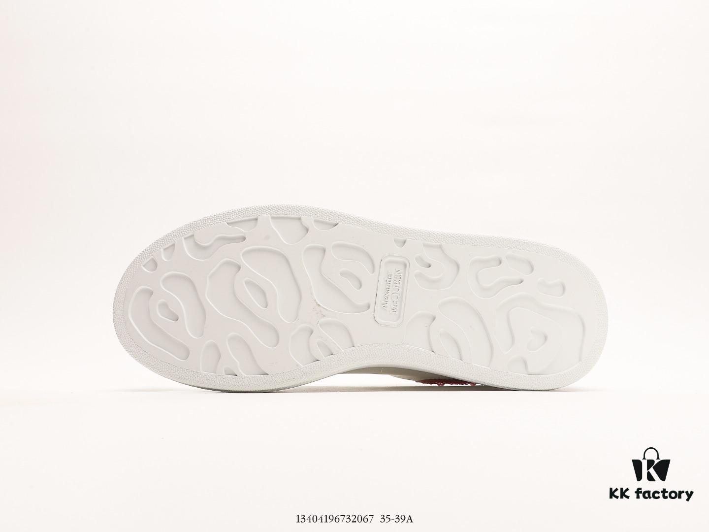 6930e7576e68136f4d9b2c9e Alexander McQueen Italian Luxury Brand Sole Leather Sneakers Low-top Fashion Platform Casual White Shoes