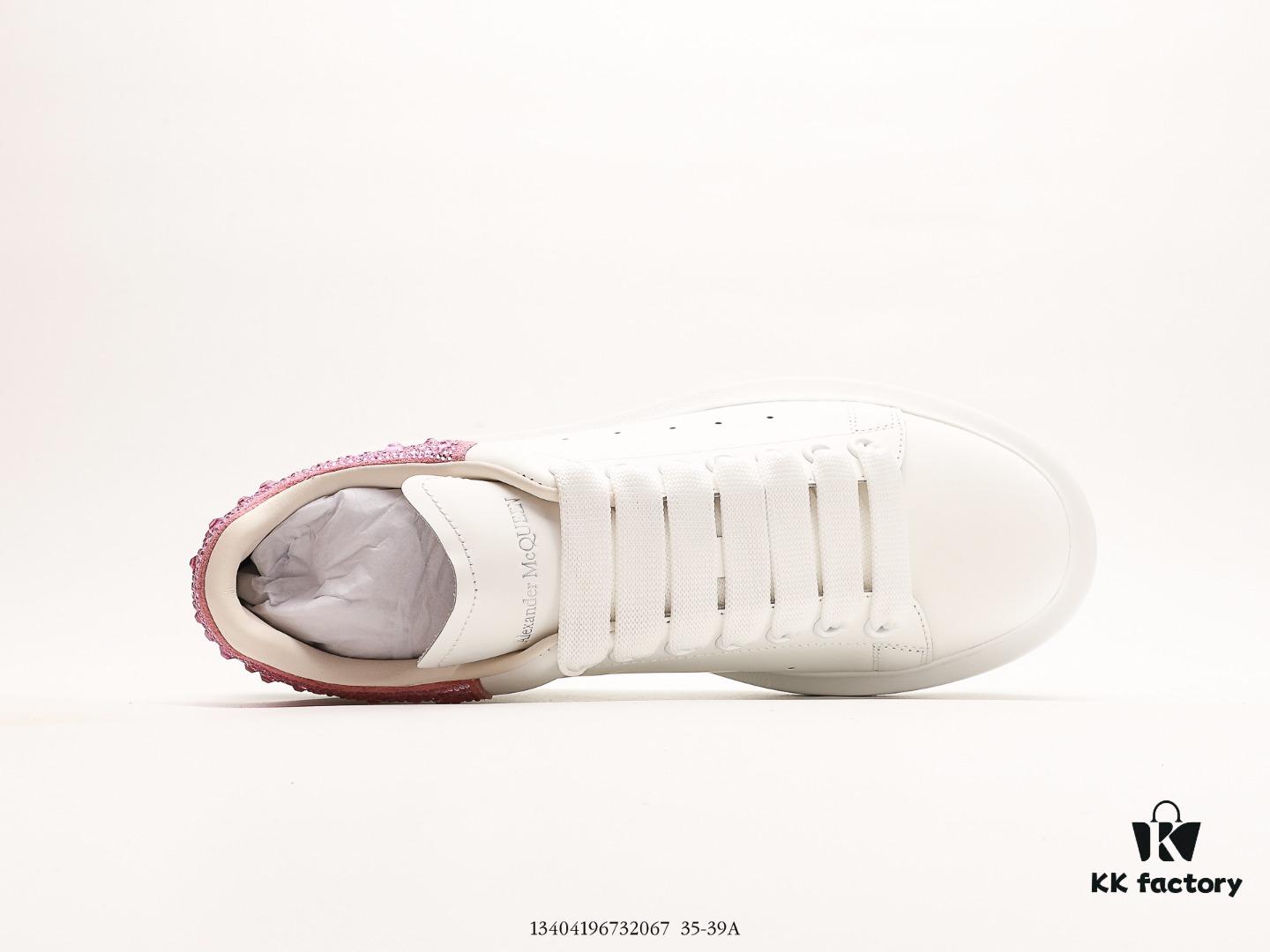 6930e7576e68136f4d9b2c9f Alexander McQueen Italian Luxury Brand Sole Leather Sneakers Low-top Fashion Platform Casual White Shoes