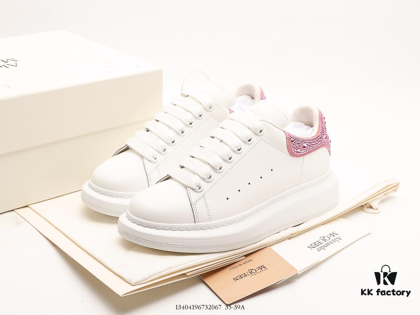 6930e75b6e68136f4d9b2ca4 Alexander McQueen Italian Luxury Brand Sole Leather Sneakers Low-top Fashion Platform Casual White Shoes