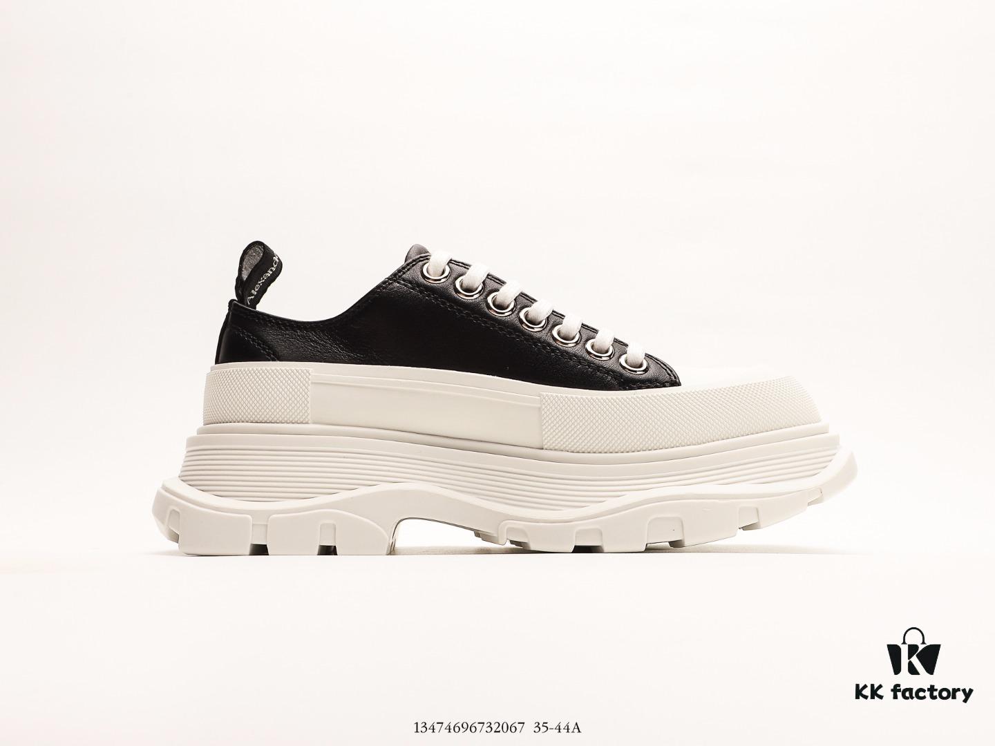 6930e75c6e68136f4d9b2ca6 Alexander McQueen Alexander Wang Lace-Up Leather Canvas Shoes 2022 Spring Collection Premiere