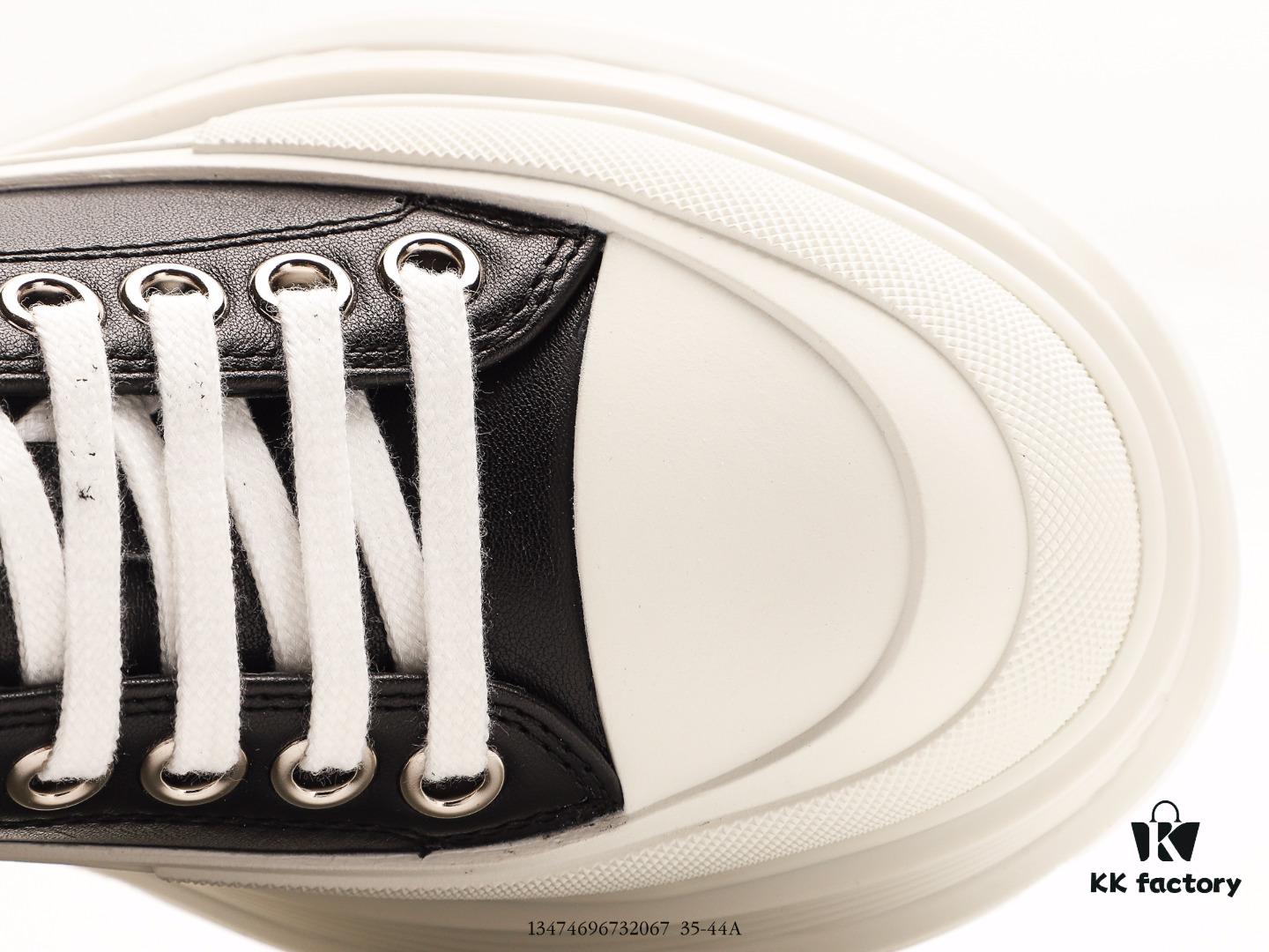6930e75f6e68136f4d9b2caa Alexander McQueen Alexander Wang Lace-Up Leather Canvas Shoes 2022 Spring Collection Premiere