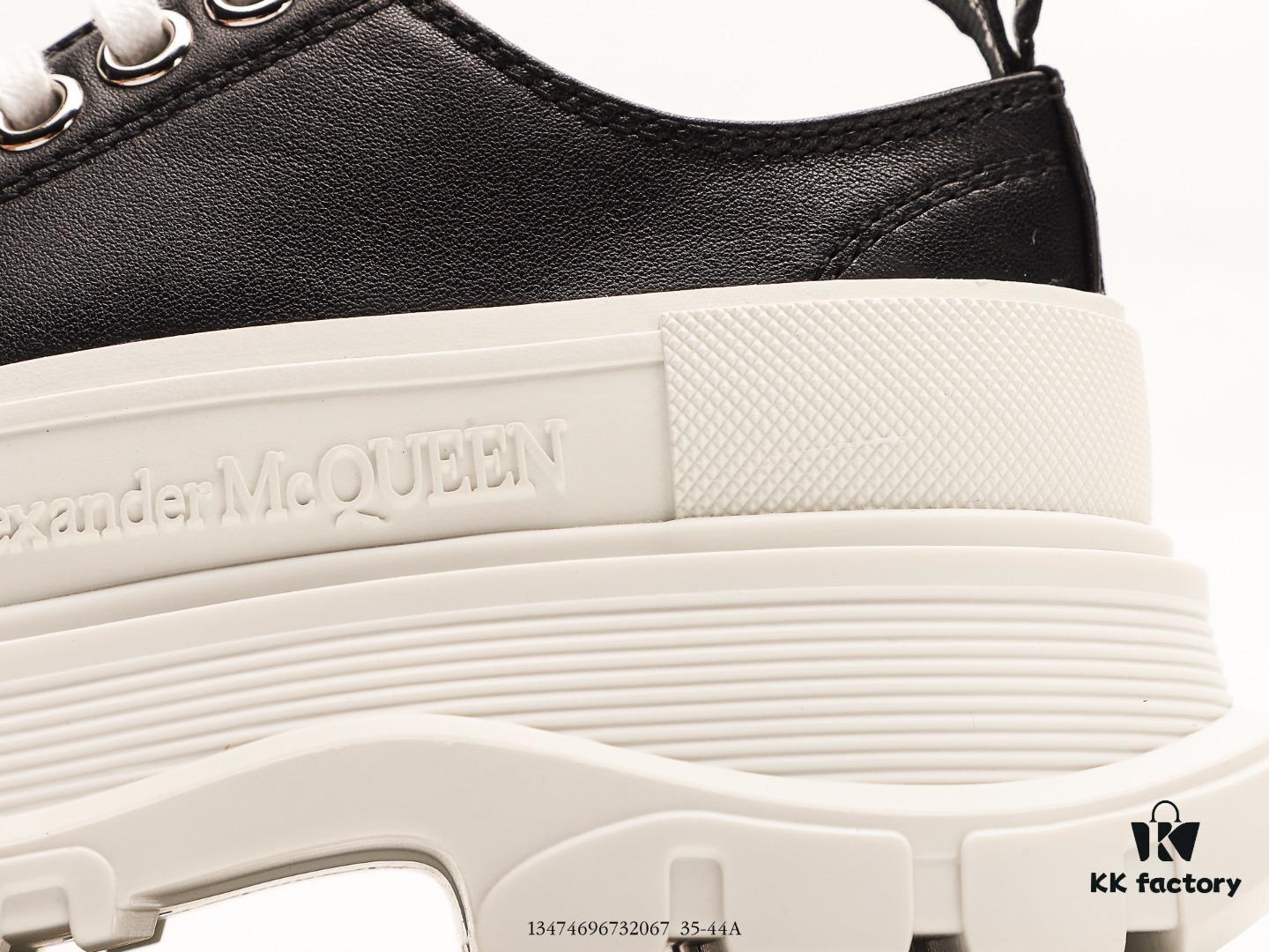6930e7626e68136f4d9b2cb2 Alexander McQueen Alexander Wang Lace-Up Leather Canvas Shoes 2022 Spring Collection Premiere