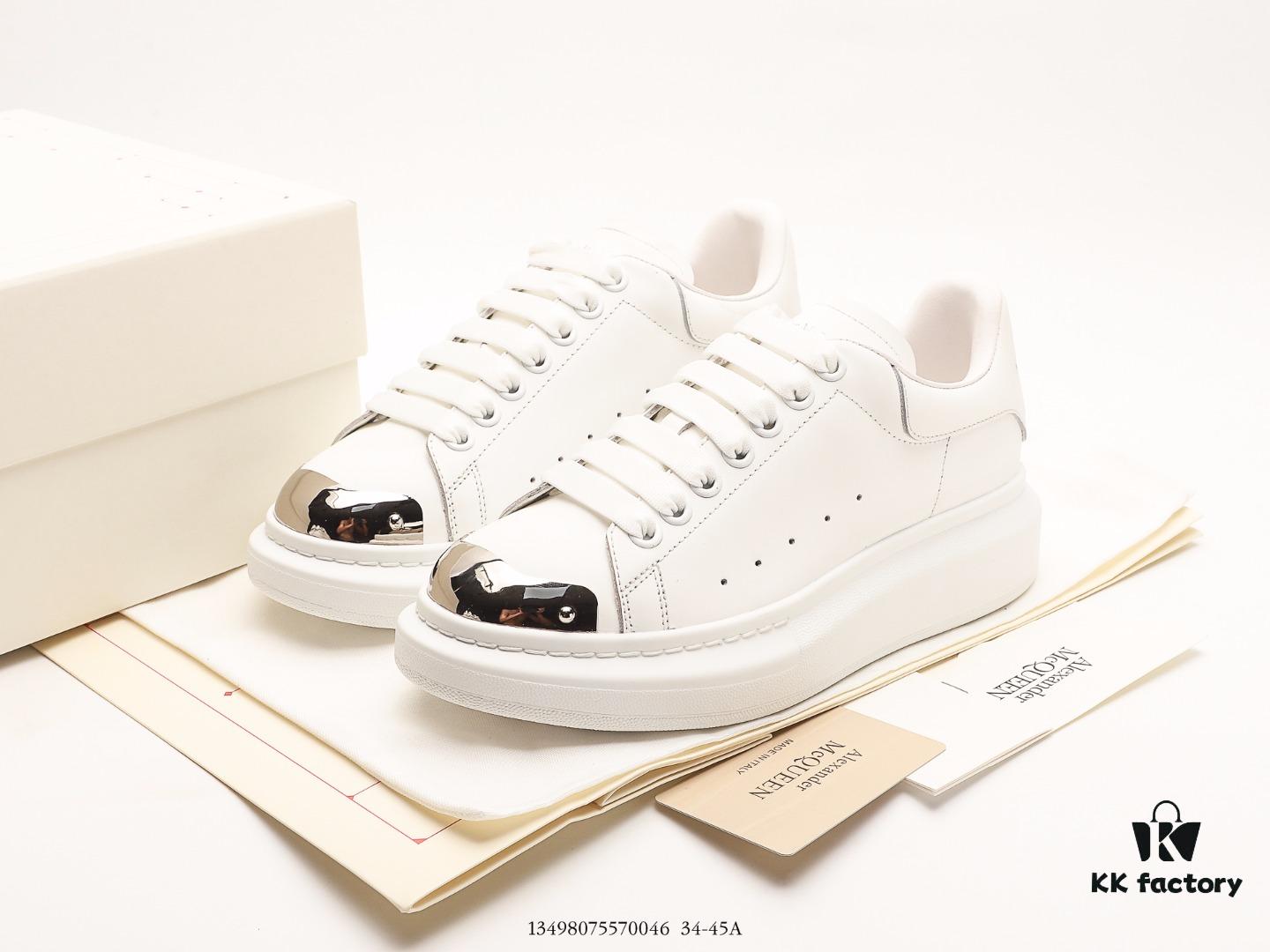 6930e76f6e68136f4d9b2cc8 Alexander McQueen Sole Leather Sneakers Low-top Luxury Fashion Thick-soled Casual White Sneakers