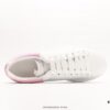 Alexander McQueen Sole Leather Sneakers, Low-top Fashion Platform Casual White Shoes