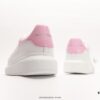 Alexander McQueen Sole Leather Sneakers, Low-top Fashion Platform Casual White Shoes