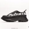 6930e77c6e68136f4d9b2ce2 Alexander McQueen Platform Canvas Shoes 2020 New Arrival Height Increasing Thick Sole Sneakers Official Release Correct Version Full Cowhide Lining Durable Comfortable 5cm Thick Sole