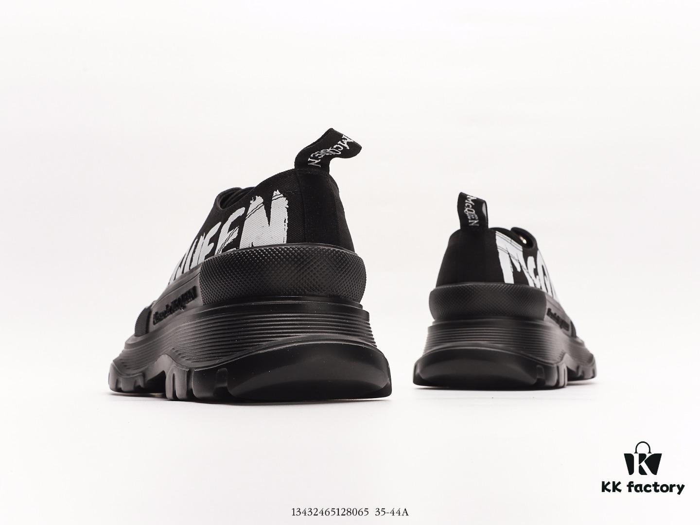 6930e77f6e68136f4d9b2ce6 Alexander McQueen Platform Canvas Shoes 2020 New Arrival Height Increasing Thick Sole Sneakers Official Release Correct Version Full Cowhide Lining Durable Comfortable 5cm Thick Sole