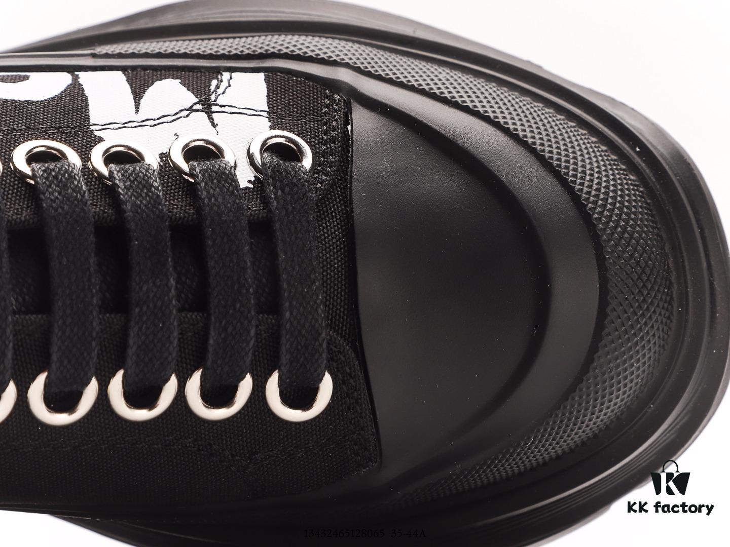6930e7826e68136f4d9b2ce9 Alexander McQueen Platform Canvas Shoes 2020 New Arrival Height Increasing Thick Sole Sneakers Official Release Correct Version Full Cowhide Lining Durable Comfortable 5cm Thick Sole