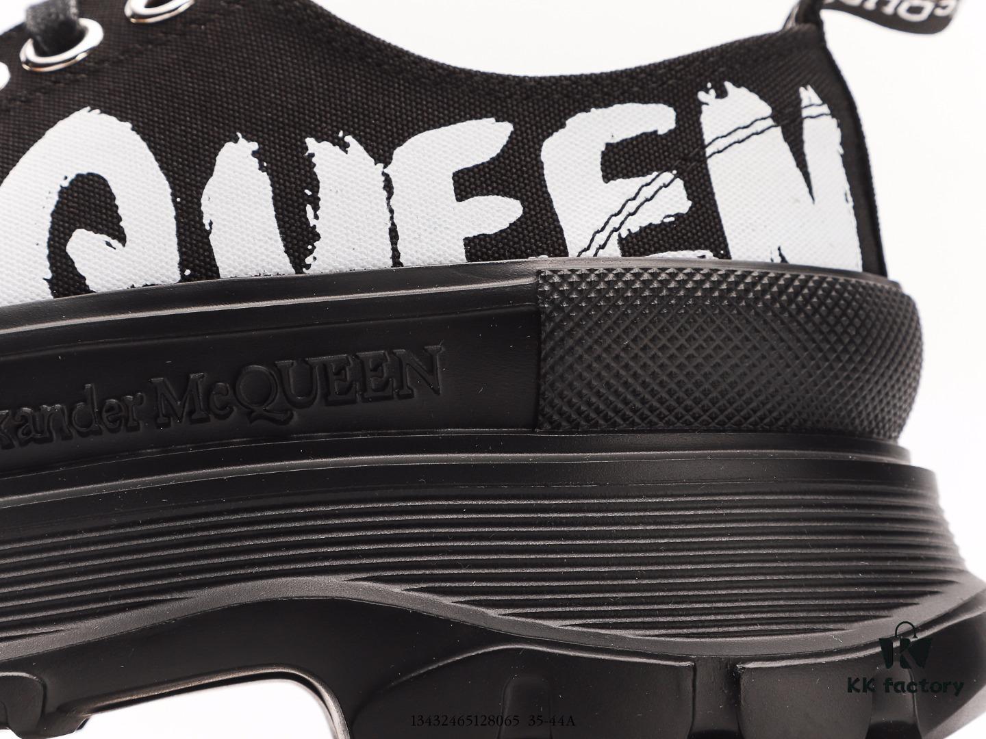 6930e7826e68136f4d9b2ceb Alexander McQueen Platform Canvas Shoes 2020 New Arrival Height Increasing Thick Sole Sneakers Official Release Correct Version Full Cowhide Lining Durable Comfortable 5cm Thick Sole