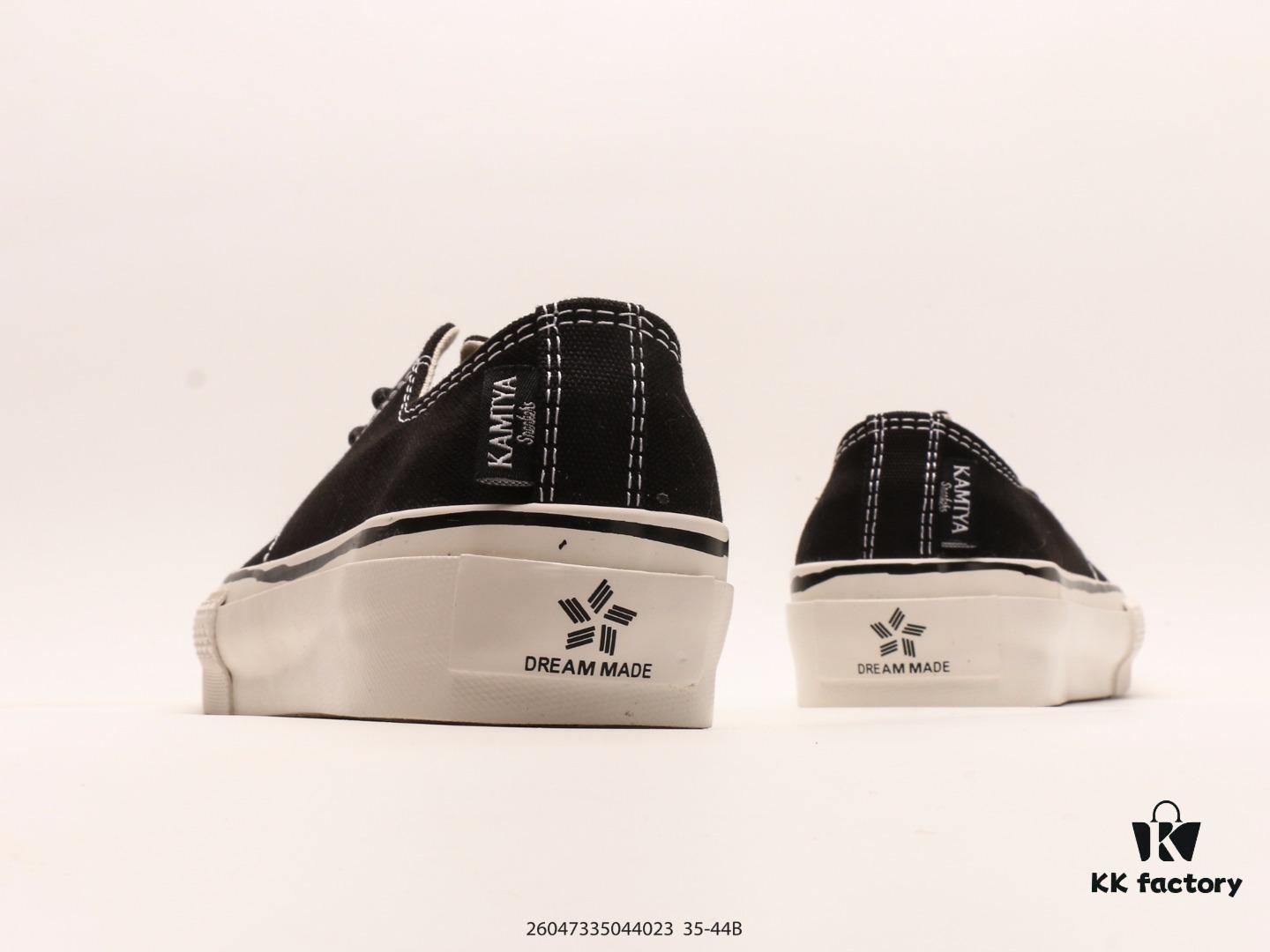 6930e79f6e68136f4d9b2d1b KOJI KAMIYA, Designer of MMY's Sub-label, Presents KAMIYA Vulcanize Low Sneaker – Japanese Emerging Streetwear Brand's Smiley Face Twisted Seam Casual Sports Skateboarding Vulcanized Shoes