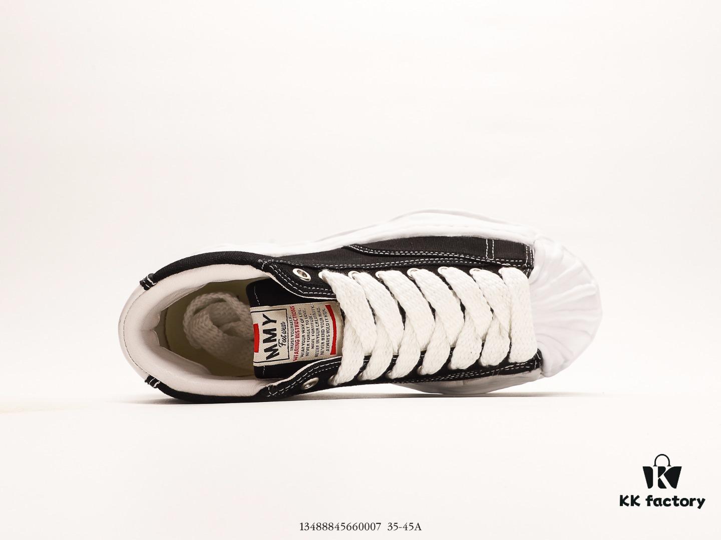 6930e7be6e68136f4d9b2d4b MMY Maison MIHARA YASUHIRO Wayne Original Sole Leather Low Sneaker - Shell-Toe Inspired Distorted Ice Cream Design, Newly Developed Dual-Molded Single-Phase Foamed EVA Midsole with Ventilation Holes, Integrated Wear-Resistant RB Rubber Outsole, Full-Grain Top Layer Leather Upper