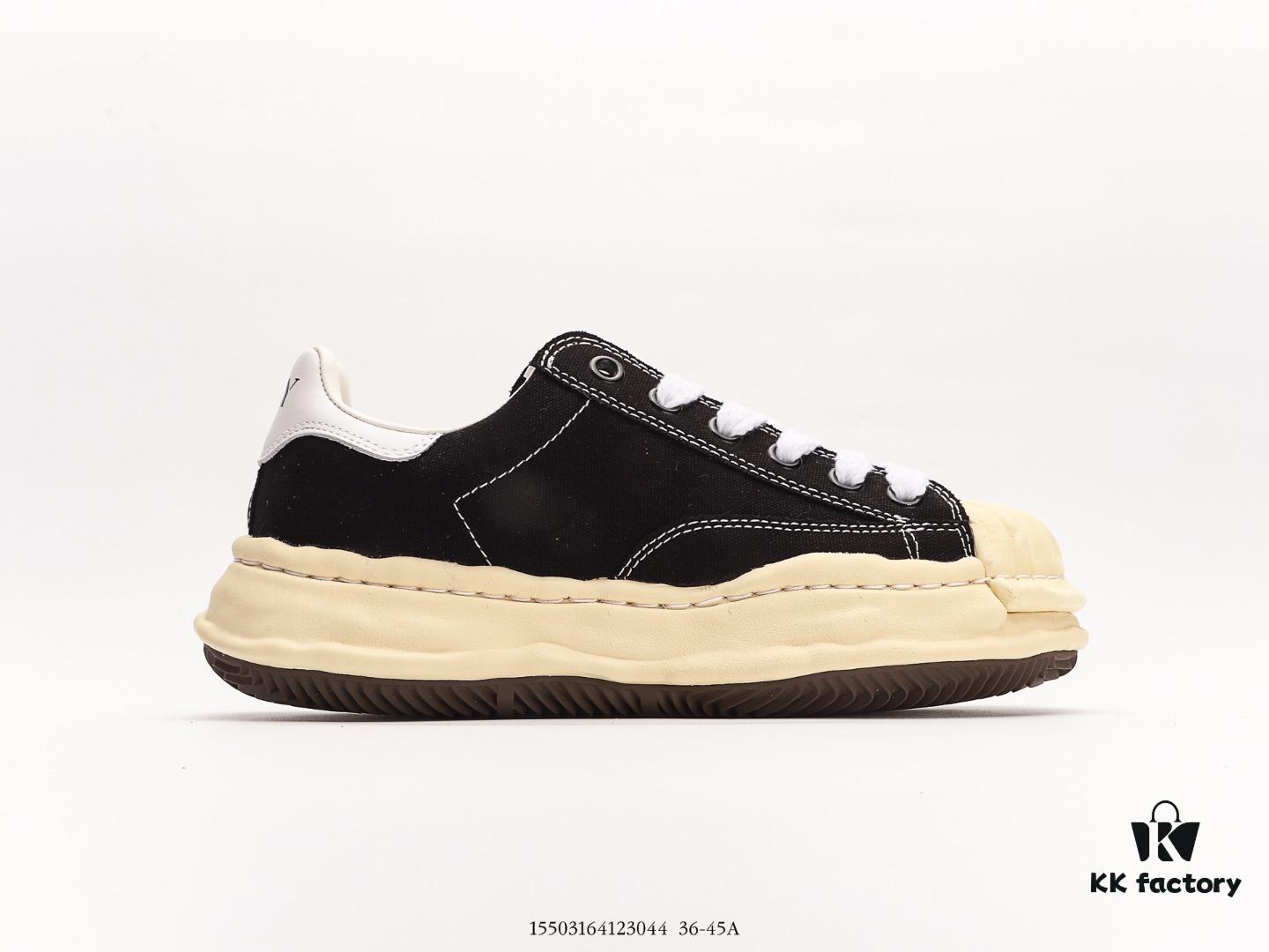 6930e7c86e68136f4d9b2d5b MMYMaison MIHARA YASUHIRO Wayne Original Sole Leather Low Sneaker, Shell-Toe Style Distorted Melting Ice Cream Design, Developed from Original Last and Pattern, Full-Grain Top Grain Leather Upper, Newly Developed Dual-Mold Single-Injection EVA Midsole with Ventilation Holes, Integrated Durable Rubber Outsole