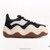 XKEYOAY Fashion Brand Maison MIHARA YASUHIRO Wayne Original Sole Leather Low Sneaker with Deformed Wavy Outsole, Versatile Casual Sports Skate Shoe