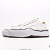 Miyama Maison MIHARA YASUHIRO Original Sole Canvas Low-Top Sneakers with Canvas and Leather Patchwork, Distorted Ice Cream Sole Casual Shoes