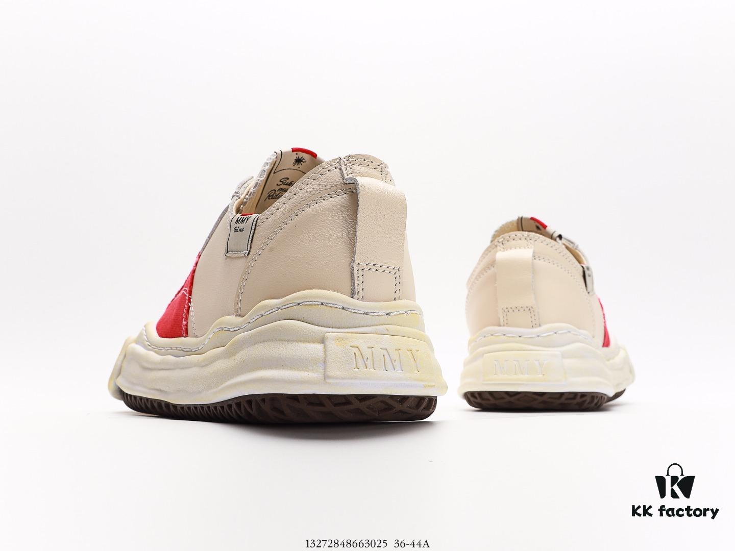 6930e7e46e68136f4d9b2d83 Miyamihara Yasuhiro Brand MMY Maison MIHARA YASUHIRO Original Sole Canvas Low-Top Sneakers with Canvas and Leather Patchwork, Distorted Ice Cream Sole, Casual Versatile Low-Rise Shoes