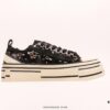 6930e7f26e68136f4d9b2d98 xVESSEL G.O.P. High Paisley Ddropping Deconstructed Overlapping Platform Cork Low-Top Versatile Height-Increasing Canvas Vulcanized Sneakers by Wu Jianhao's Personal Avant-Garde Brand
