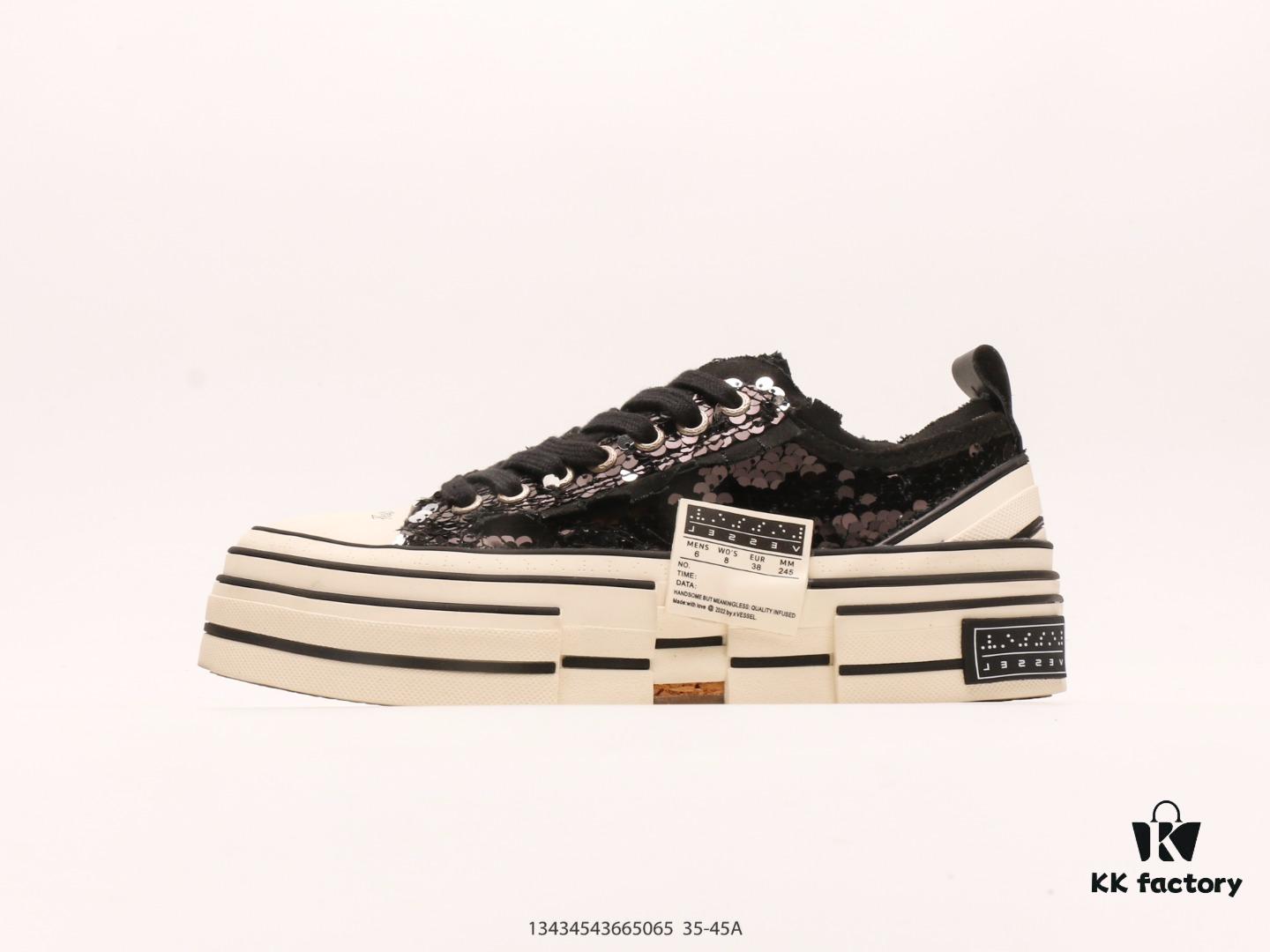 6930e7f26e68136f4d9b2d99 xVESSEL G.O.P. High Paisley Ddropping Deconstructed Overlapping Platform Cork Low-Top Versatile Height-Increasing Canvas Vulcanized Sneakers by Wu Jianhao's Personal Avant-Garde Brand