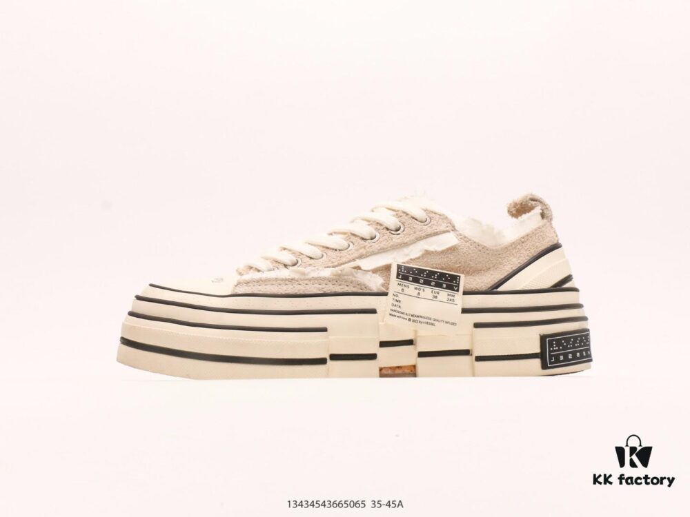 6930e7f86e68136f4d9b2d9f xVESSEL G.O.P. High Paisley Ddropping Deconstructed Overlapping Platform Cork Low-Top Versatile Elevating Canvas Vulcanized Sneakers