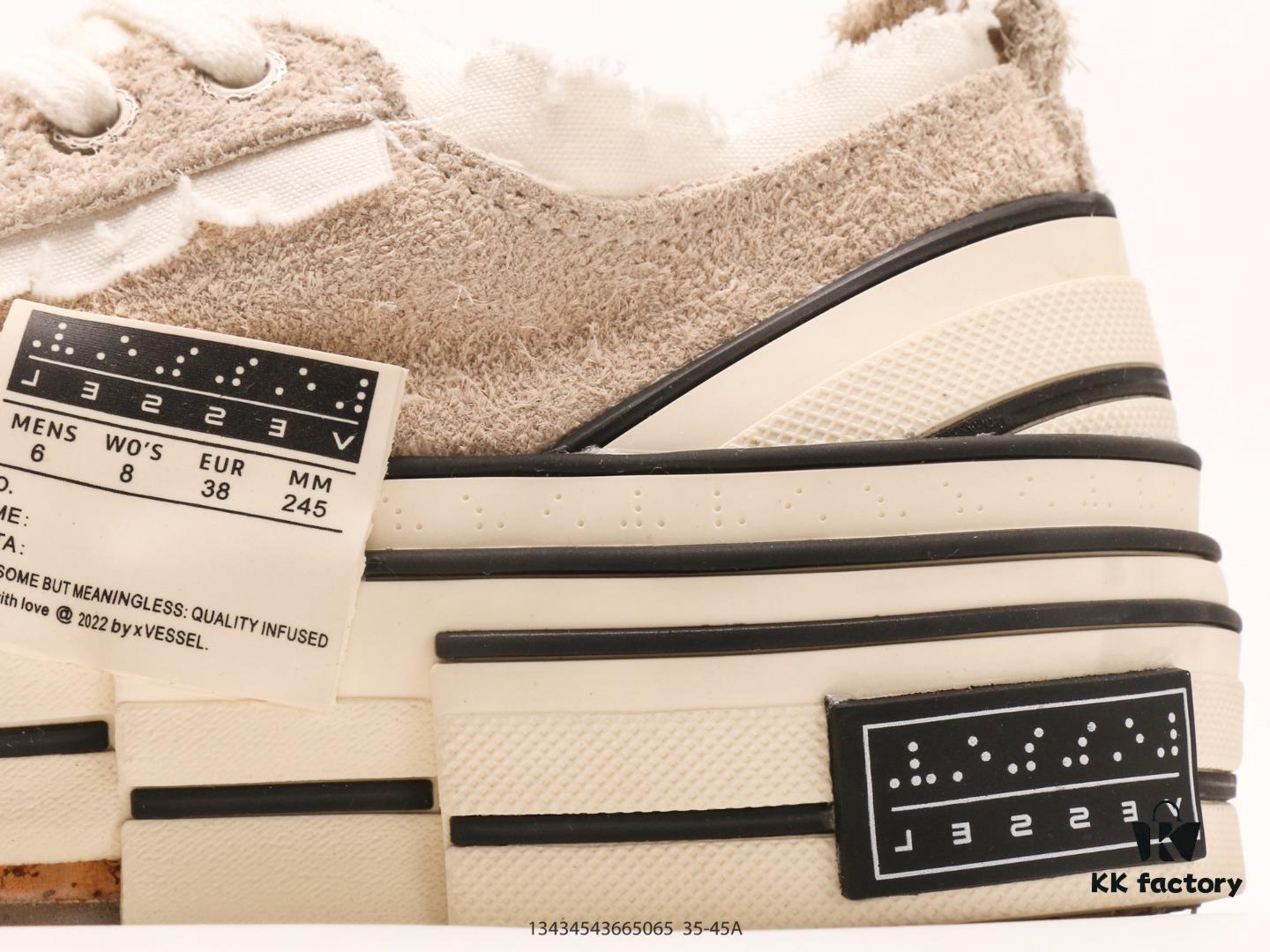 6930e8026e68136f4d9b2dac xVESSEL G.O.P. High Paisley Ddropping Deconstructed Overlapping Platform Cork Low-Top Versatile Elevating Canvas Vulcanized Sneakers