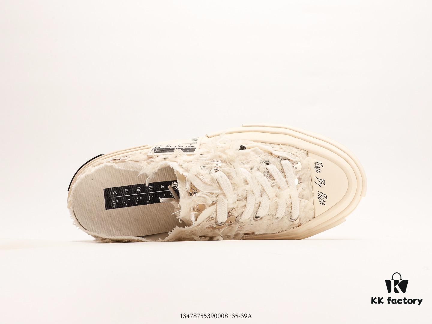 xVESSEL G.O.P. Low Unisex Deconstructed Overlapping Platform Cork Low-Top Canvas Vulcanized Sneakers