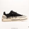 6930e80e6e68136f4d9b2dbc Wu Jianhao's Personal Avant-garde Brand xVESSEL G.O.P. Low Unisex Canvas Vulcanized Sneakers with Deconstructed Layered Cork Thick Sole for Height Increase